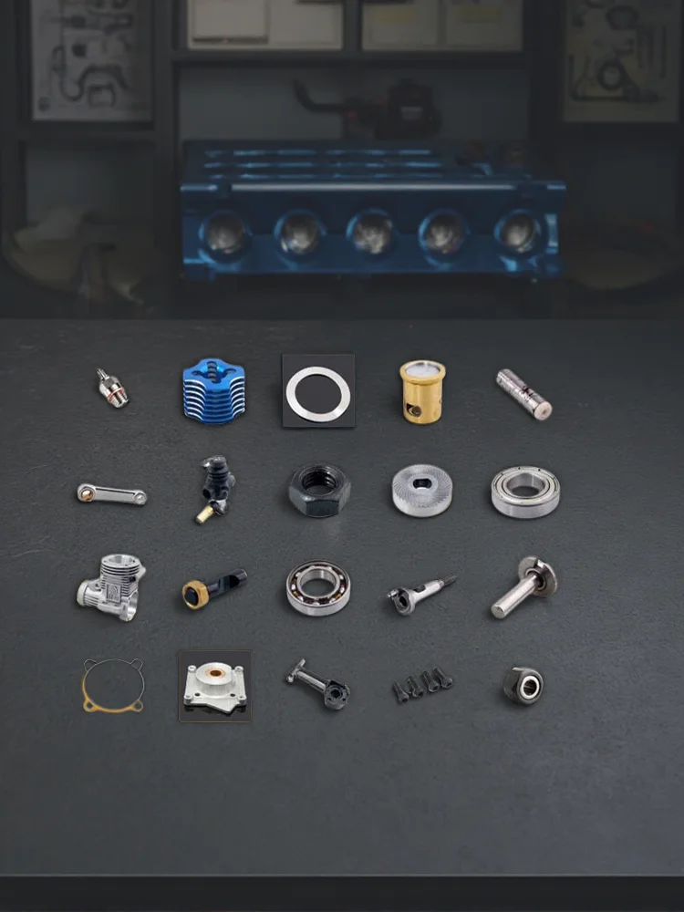 Fully upgraded RC series HSP 02060, Zhongyang 18 level engine, carburetor cooling post, piston connecting rod, hand puller, fire