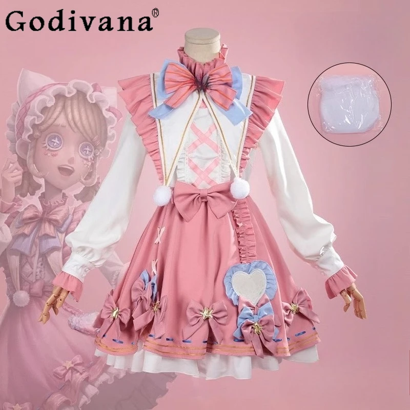 

Costume Anime Uniform Dress for Women Game Halloween High Quality Costumes Dress Female Sweet Pink Lolita Dress Set