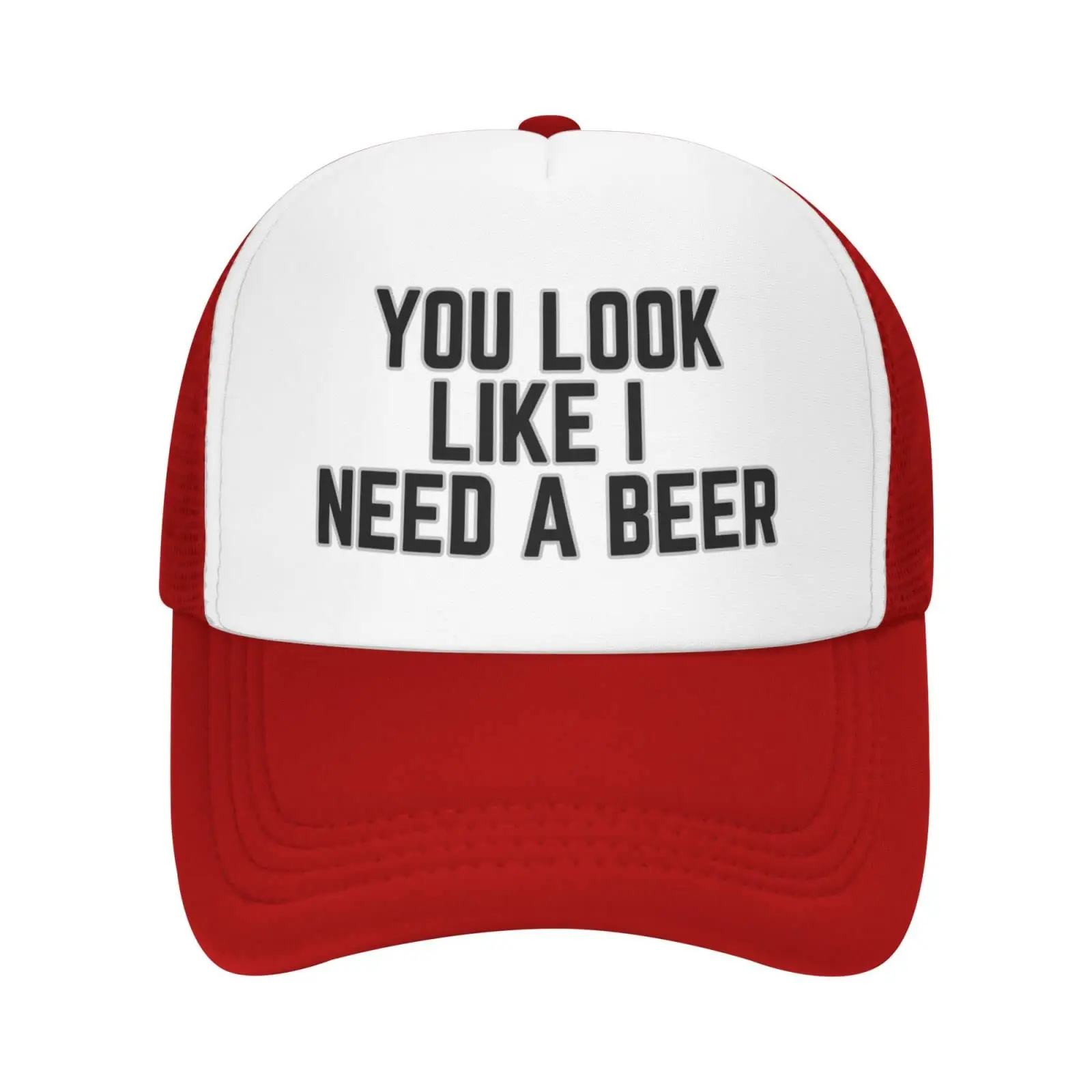 You Look Like I Need A Beer Unisex Adult Trucker Cap Hat Distressed Denim Snapback Caps Outdoor Activities Hats