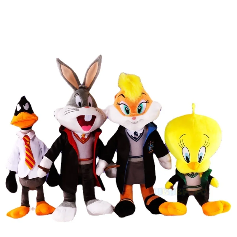 Looney Tunes Plush Toy Kawaii Bugs Bunny Tweety Daffy Duck Cosplay Harry Potter Anime Stuffed Animals Doll Toys for Kids