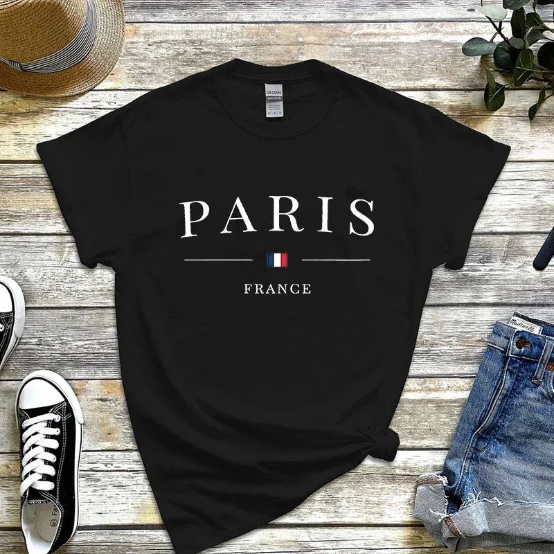 

Newest Women's Summer Paris Letters Print Y2k T-shirt Ladies Short Sleeved Luxury Tees Clothing Loose Pure Cotton Soft Tops