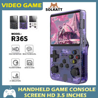 New R36S Retro Handheld Video Game Console System 3.5-inch IPS Screen Portable Pocket Video Player 128GB 20000+ Games Boy Gifts