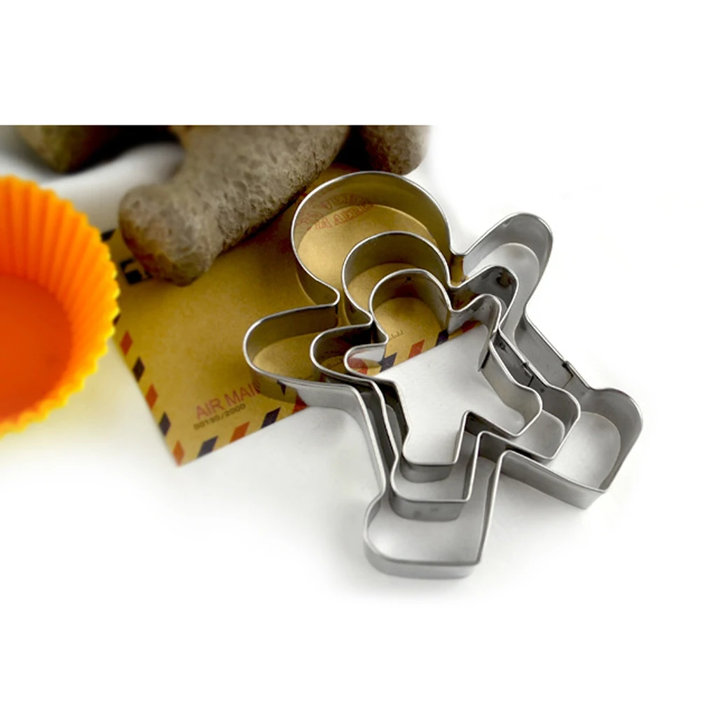 

3 pcs 430 Stainless Steel Cookie Cutters Shape Diy Baking Molds Chocolate Dessert Cake Tools Non-Stick Rustproof Easy