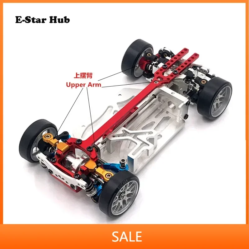 

Mosquito Car 1/28 MINI-Q9 RC Car Parts Metal Upgrade and Modification Adjustable Upper Swing Arm Before and After Modification