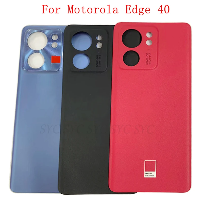 Original Battery Cover Rear Door Case Housing For Motorola Moto Edge 40 Back Cover with Logo Repair Parts