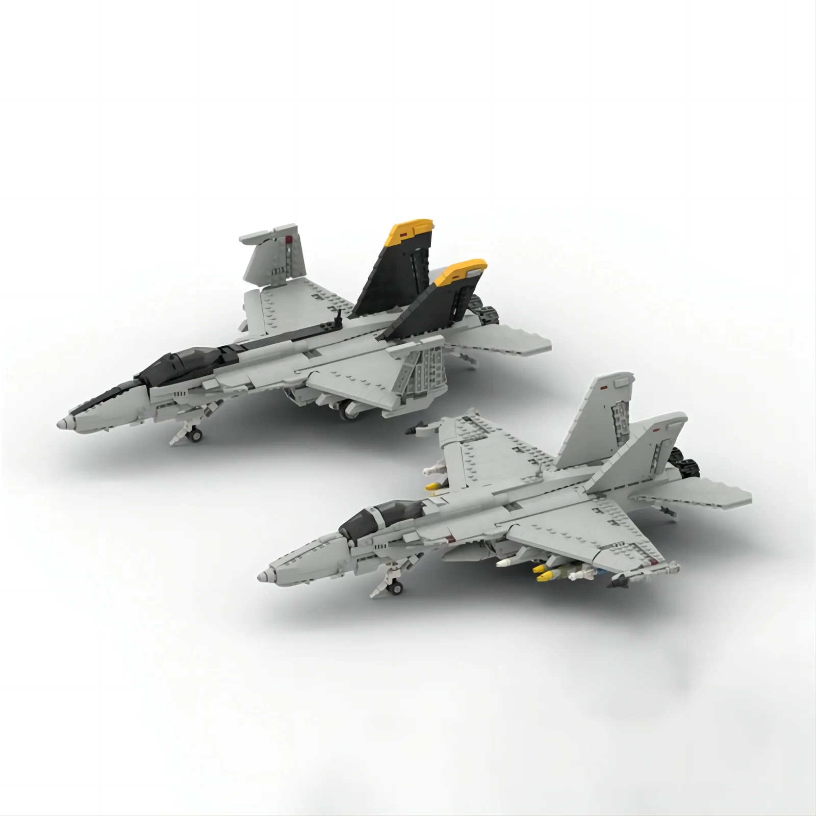 Military Building Blocks MOC-112205 F/A-18F SUPER HORNET Combat Aircraft 1/35 Scale Boy Bricks Airplane Model Gifts Toys 1807Pcs