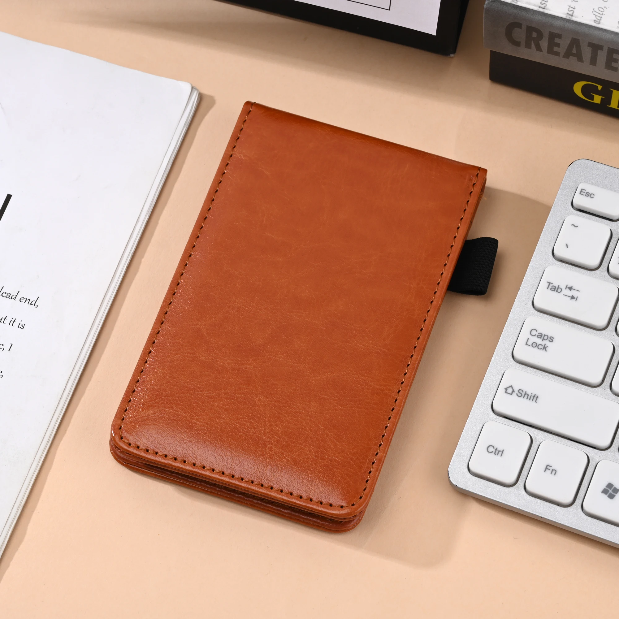 Multifunction PU Leather Small Notebook Pocket A7 Planner Daily Memos Mini Note Book Pen Refills Business Office Work Notepad