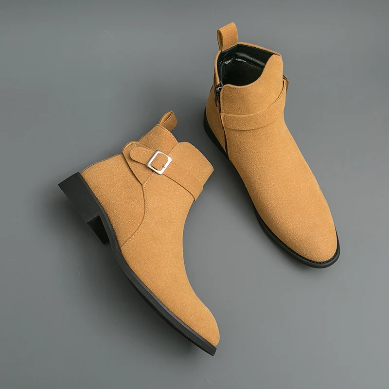 الرجال الشتاء متجمد تشيلسي الأحذية الأوروبية الأمريكية تنفس بسيطة مريحة الراقية الشباب أحذية الموضة #6