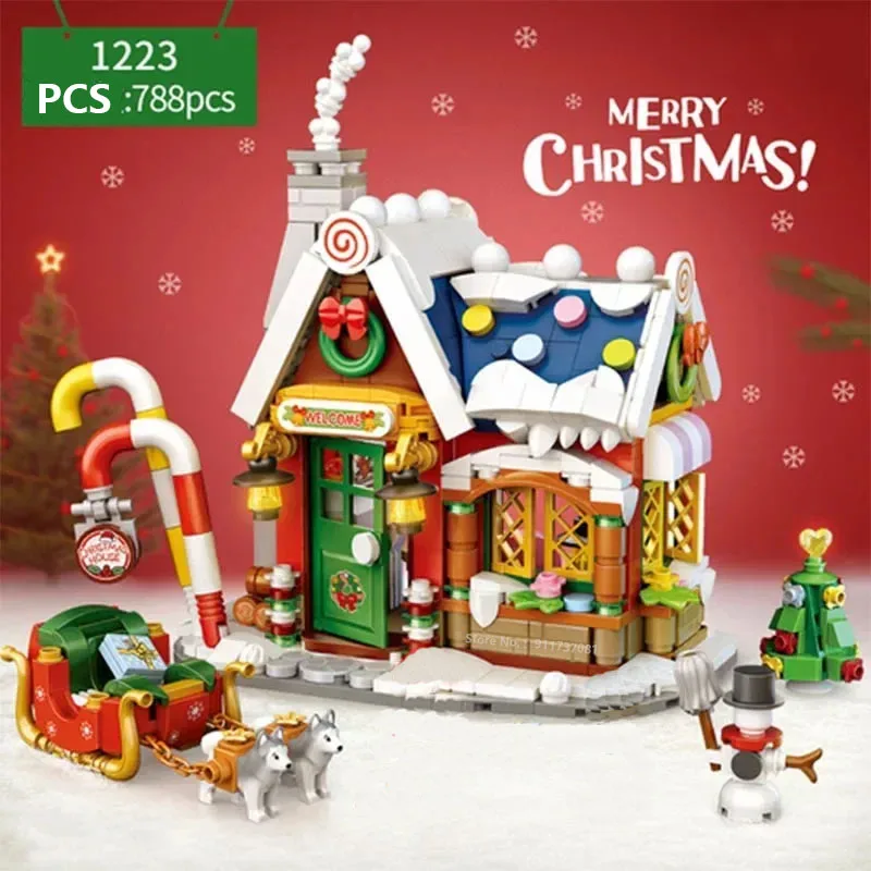 LOZ Christmas Gift Box Navida Mini Blocks New Year Assembled Building Block Toy Christmas Puzzle Assembly Model Decoration 1937