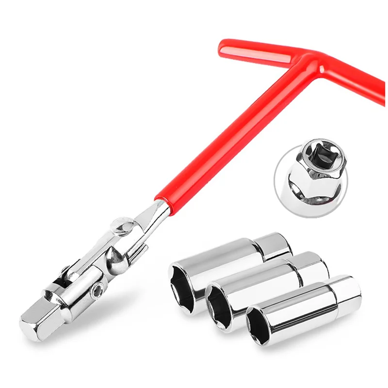 ABRB-4PCS T Griff Schlüssel Buchse Entfernung Werkzeug Set 16/18/21Mm Motorräder Rasenmäher Rotation Zündkerze Entfernung hand Werkzeuge