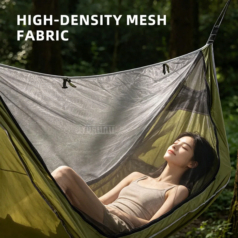 Outdoor Mosquito Net Hammock, Inflatable Mattress Adult Size Hammock, Zipper Mosquito Net, Breathable Hammock Chair
