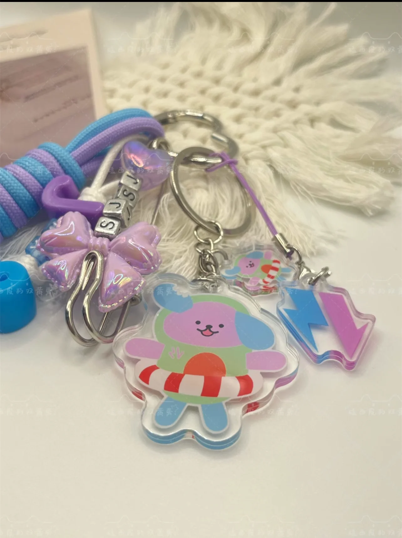 Handmade Thailand Drama Love's Sequel Jimmy&Sea Avocean Pendant Keychain for Women Bag Beaded Chain Bag Decoration Accessories