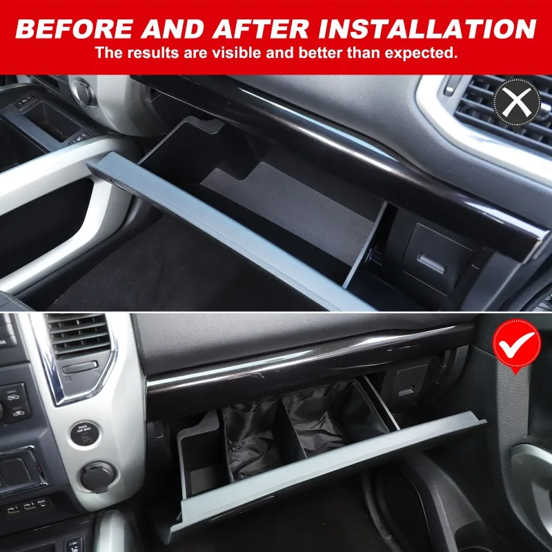 2pcs Oxford Cloth For 2016-2023 Nissan Titan Passenger Side Glove Box Divider Pouch Storage bag Car Organizer  Accessories