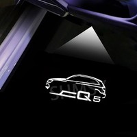 2Pcs Led Car Door Ghost Shadow Welcome Light Logo Projector Lamp Accessories For Audi Q5 2010-2024 2023 2022 2021 2020 2019 2018