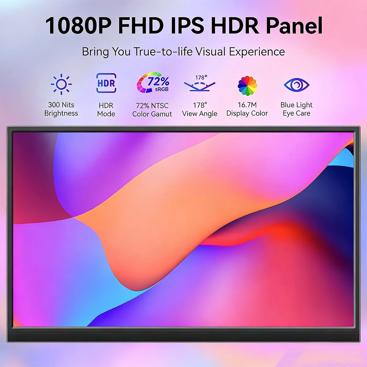 Touchable portable 14 inch monitor 60Hz 1200P split screen monitor suitable for Xbox phones laptops Switch PS4/5