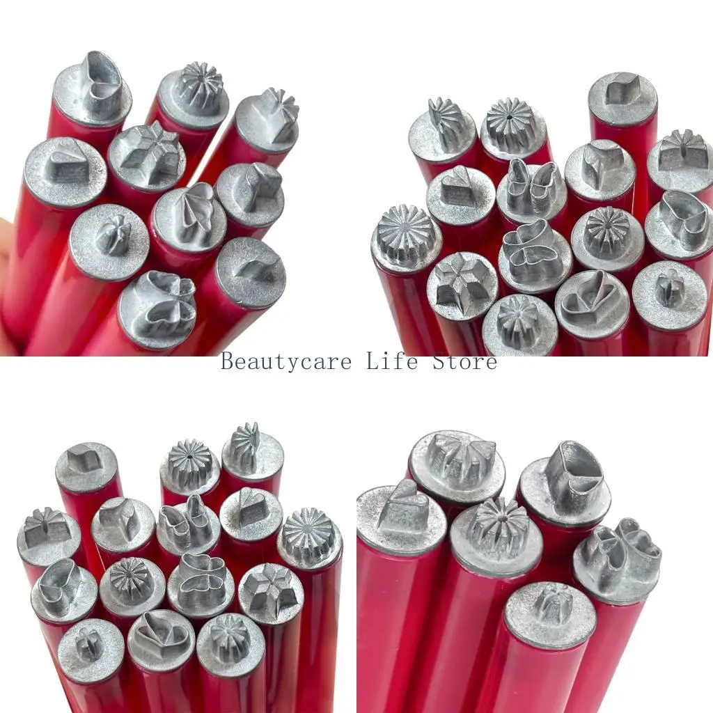 652C Art Stamp Pen Set Art Pen Multiple Patterns Art Flower Stamp Pen