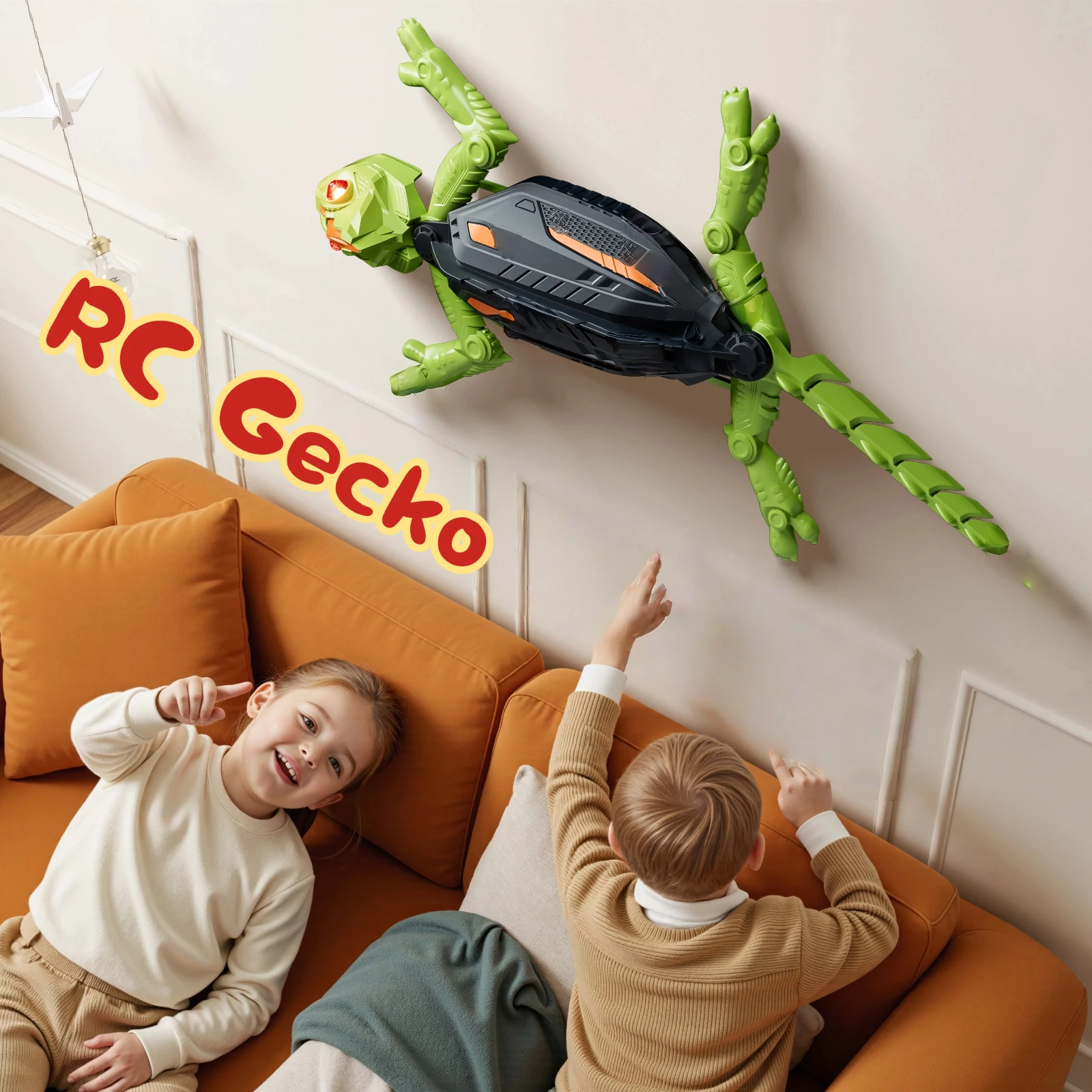 Anti-gravity bionic remote control lizard climbing wall gecko RC animal children's Halloween toy