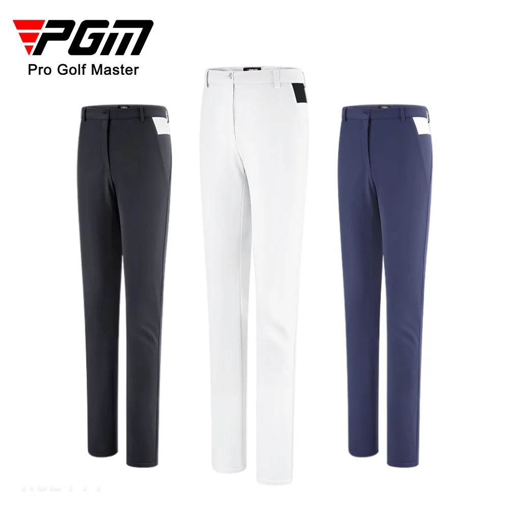 PGM Winter Women  Golf Pants Ladies Keep Warm Fleece Trousers Girls Elastic Slim Sweatpants Casual Golf Pants XS-XL