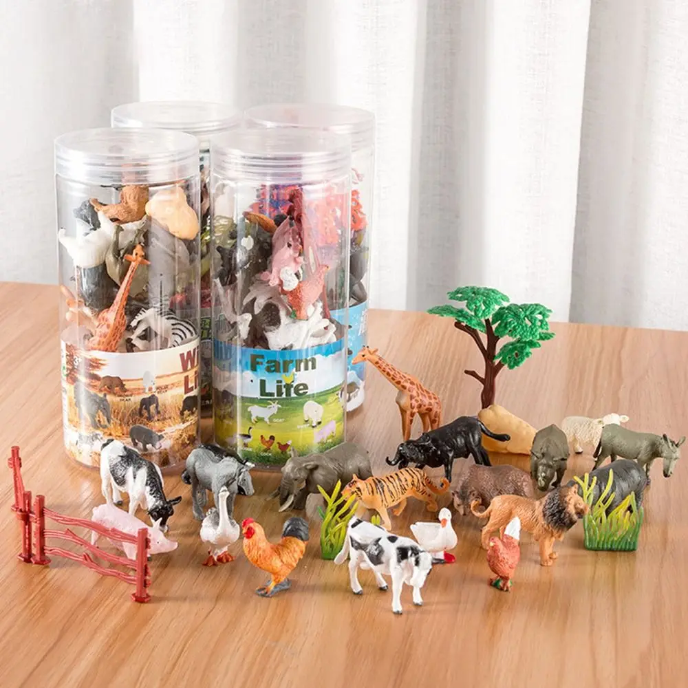 12PCS Mini Simulation Animal Figurines​ PVC Multicolor Mini Dinosaur Action Figure Preschool Educational Realistic Model