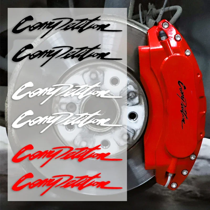 Car Modified Decoration Caliper Cover Sticker Waterproof Decals for Mitsubishi Competition Logo Outlander ASX Ralliart Lancer