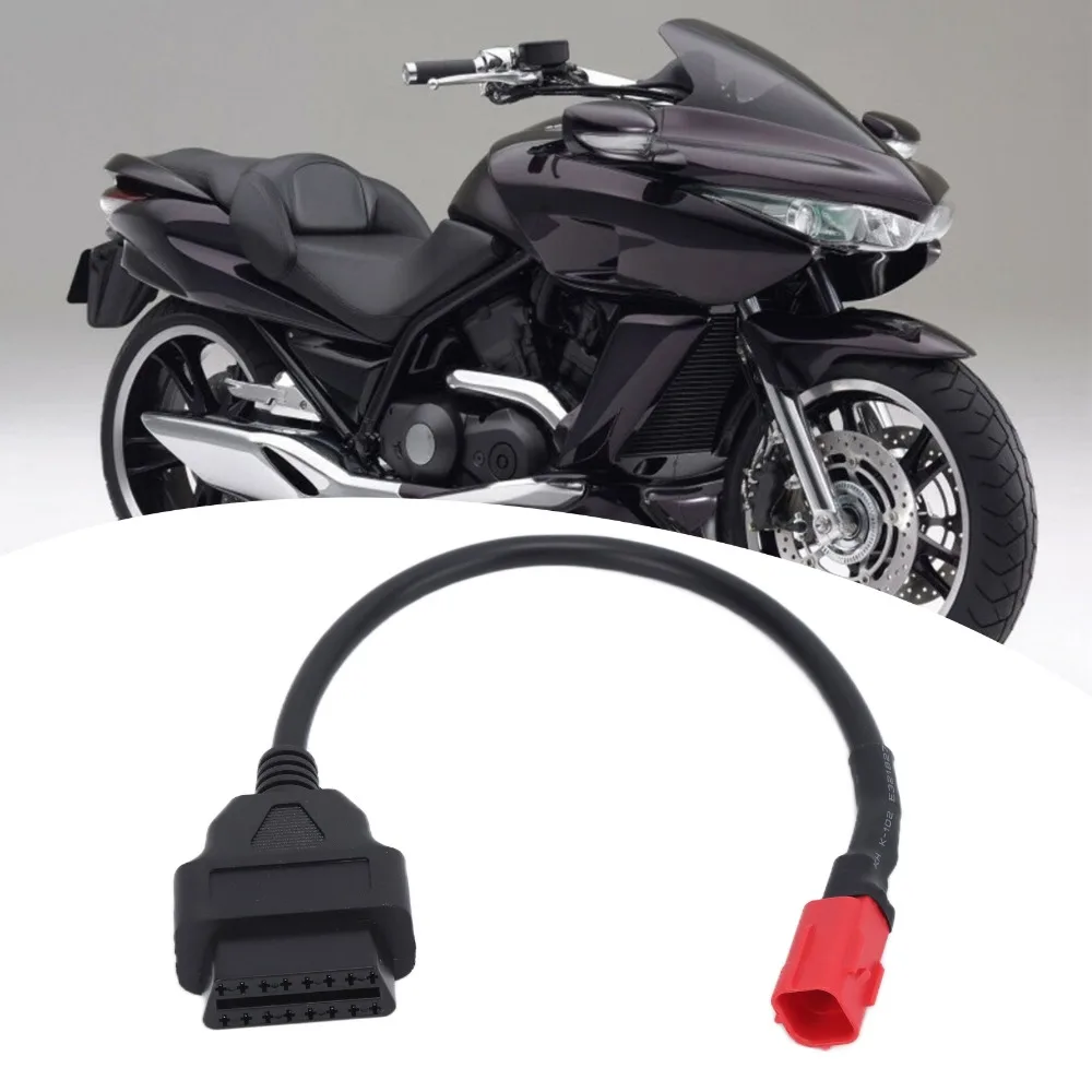 16 Pin Female Connector Motorcycle Diagnostic Adapter Cable Wiring Adapter 6 Pin Plug OBD2 Adapter Cable Cable Cord