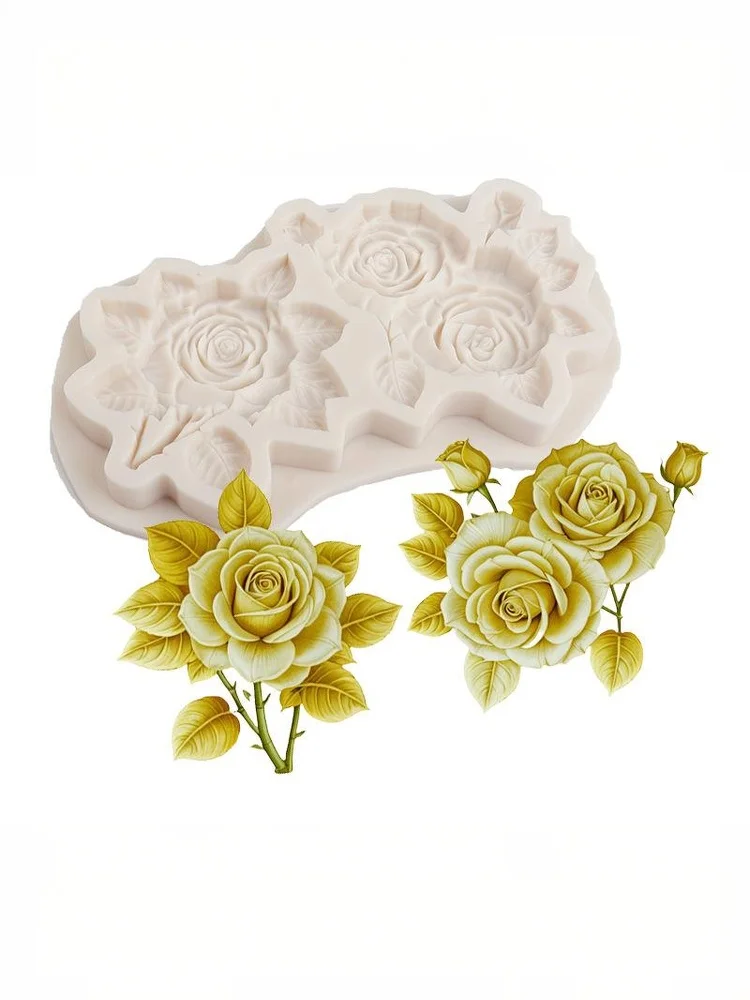 الزهور يترك سيليكون قالب السكر كرافت الشوكولاته كب كيك قالب الخبز أدوات تزيين الكعكة فندان #6