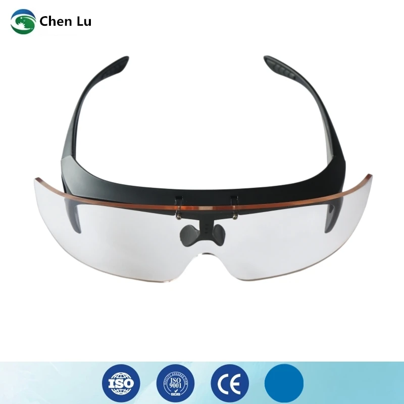 Flip up x-ray 0.1mmpb radiation protective goggles CE certified dental clinic anti-xray lead spectacles side shield protection