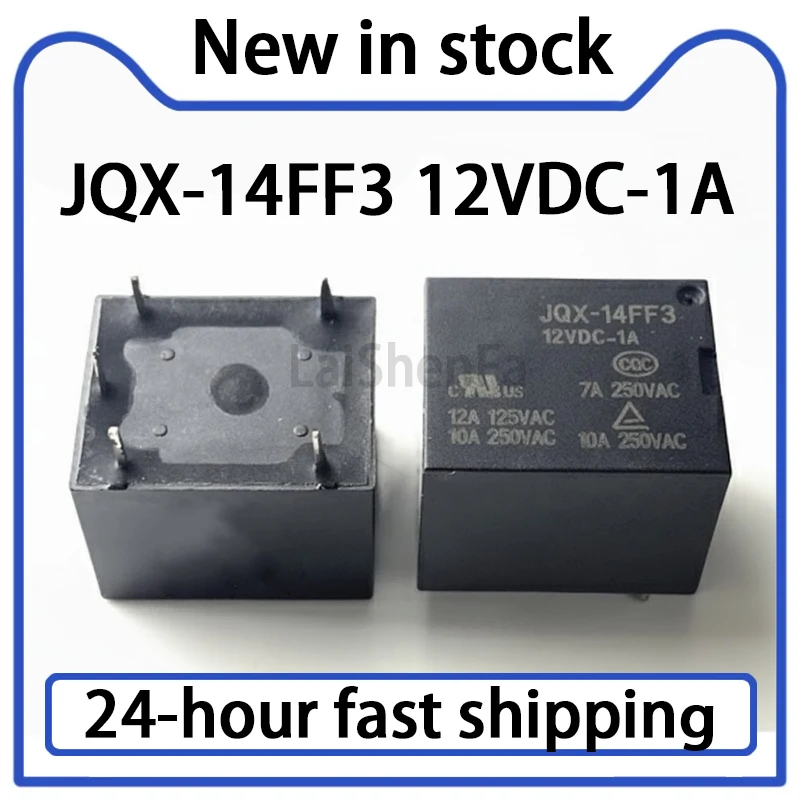 5PCS JQX-14FF3 12VDC-1A Relay 4-pin 12V Stock