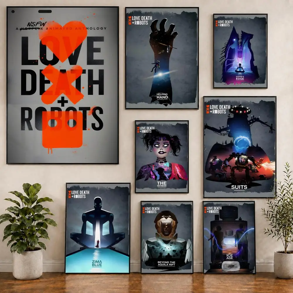 Love Death Robots Jibaro Poster, PVC, HD, selbstklebend, modernes Poster für Zuhause, Büro, Wohnzimmer, Esszimmer, Wanddekoration