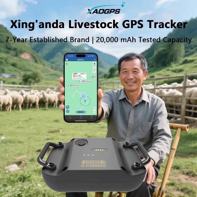New Cow Gps tracker with 20000 MAh Battery Collar Gps Virtual Fence for Cows Sheep 4g Gps Tracking Device for Animal