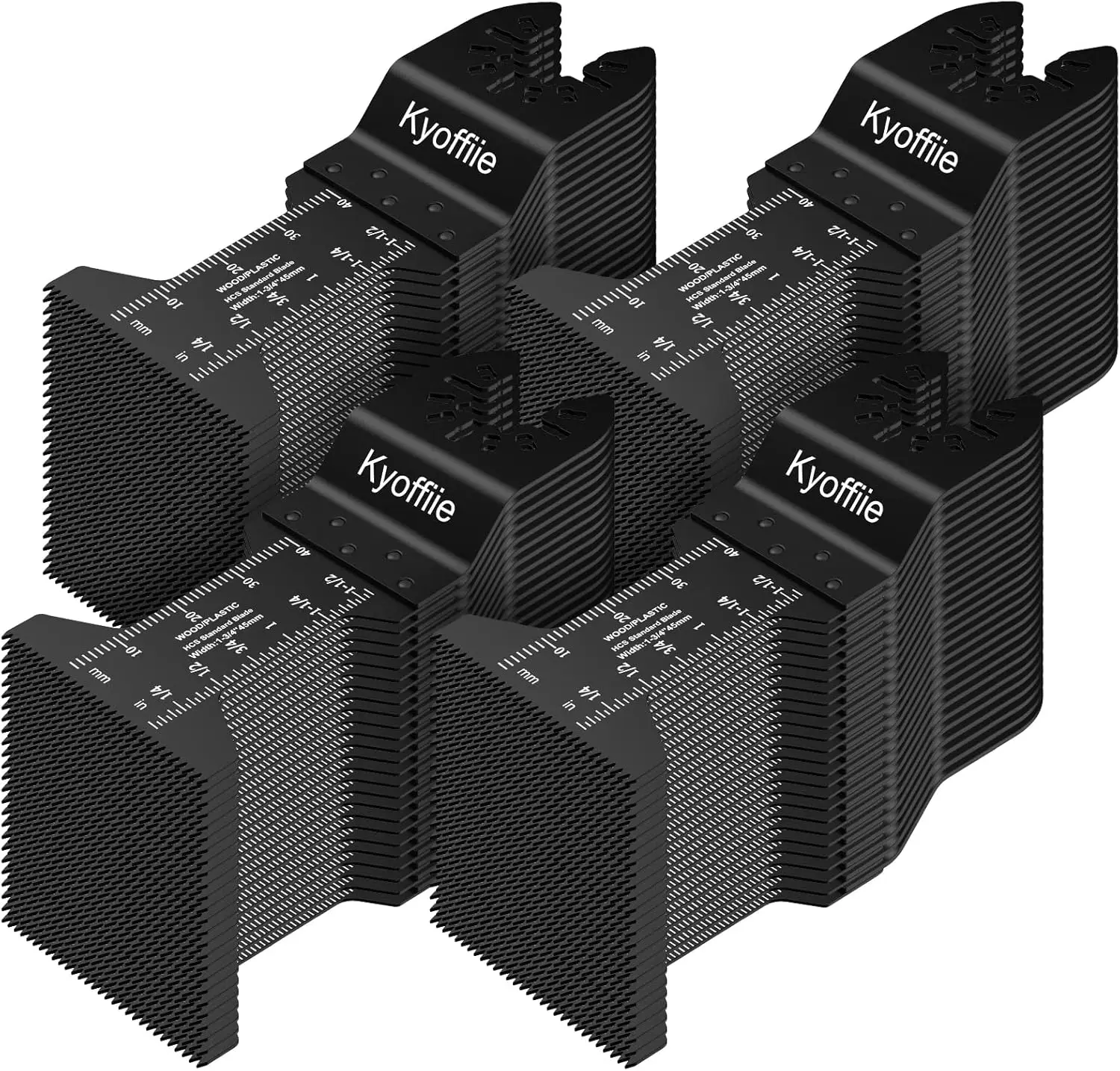 

100Pcs Universal Oscillating Saw Blades Kit, Quick Release for Wood Plastic Metal Cutting