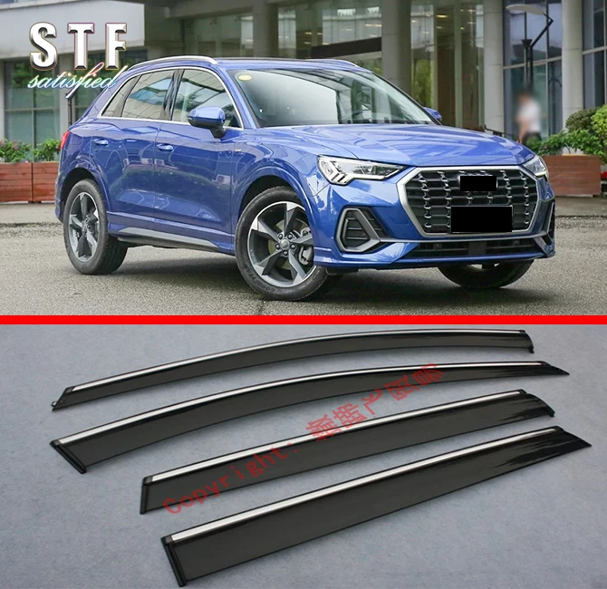 

Window Wind Deflector Visor Rain/Sun Guard Vent For Audi Q3 2019 2020 Car Accessories Stickers