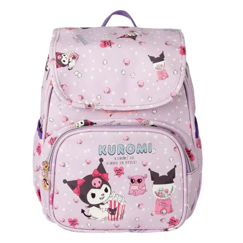 Sanrio Cartoon Cute Hello Kitty Bag Zipper Flip Elementary School Backpack Kids Waterproof Load-reducing Cinnamoroll Backpack