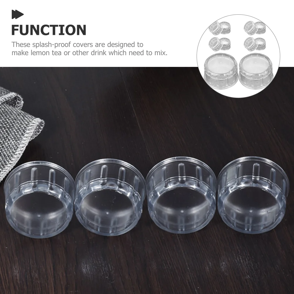 10 Pcs Clear Shaker Lid Lemon Replacement Multipurpose Cup Lids Covers For Non Spill Cap