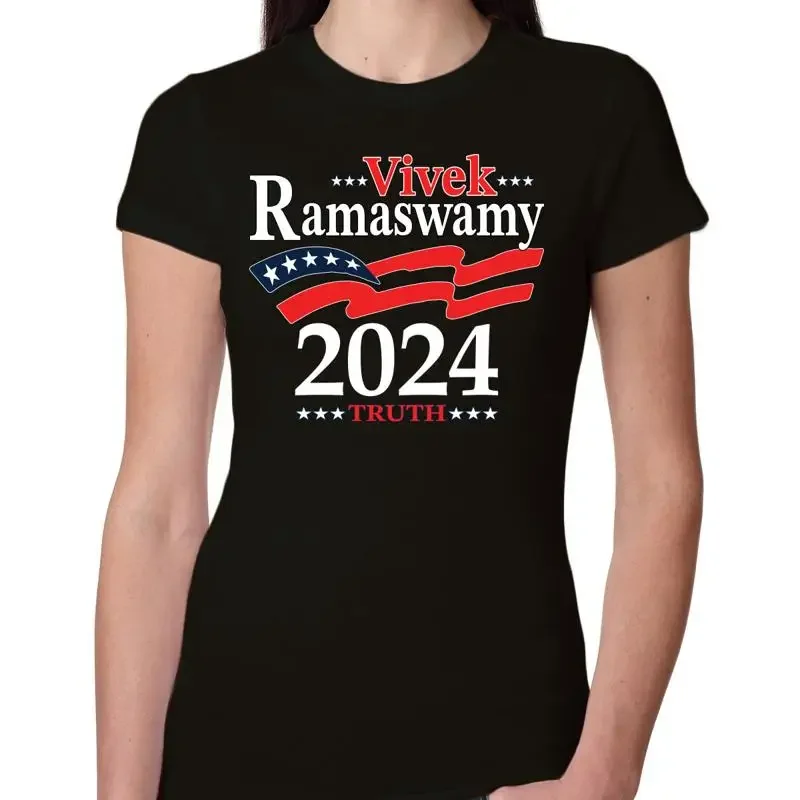Vivek Ramaswamy 2024 Truth Campaign American Flag Women Junior T Shirt