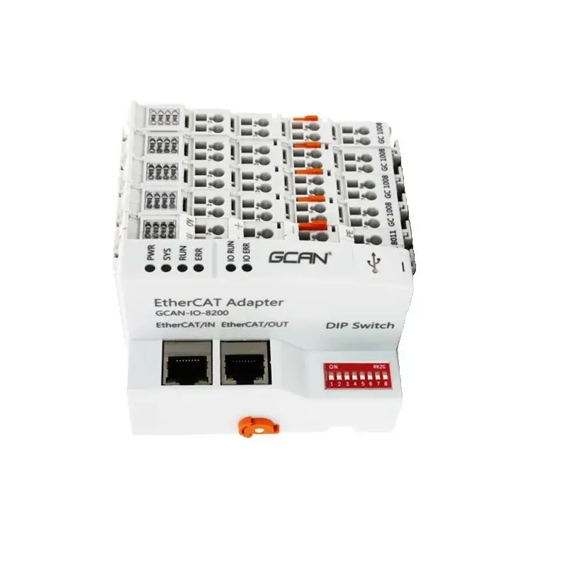 Módulo EtherCAT IO PLC Adaptador escravo padrão 100M Distância de transmissão de ônibus 32 Módulo de expansão de E/S