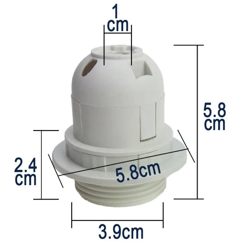 E27 Light Bulb Lamp Holder Base Converter Socket Lampshade Electric Splitter Screw Black White for Home Led Bulb Lighting E2