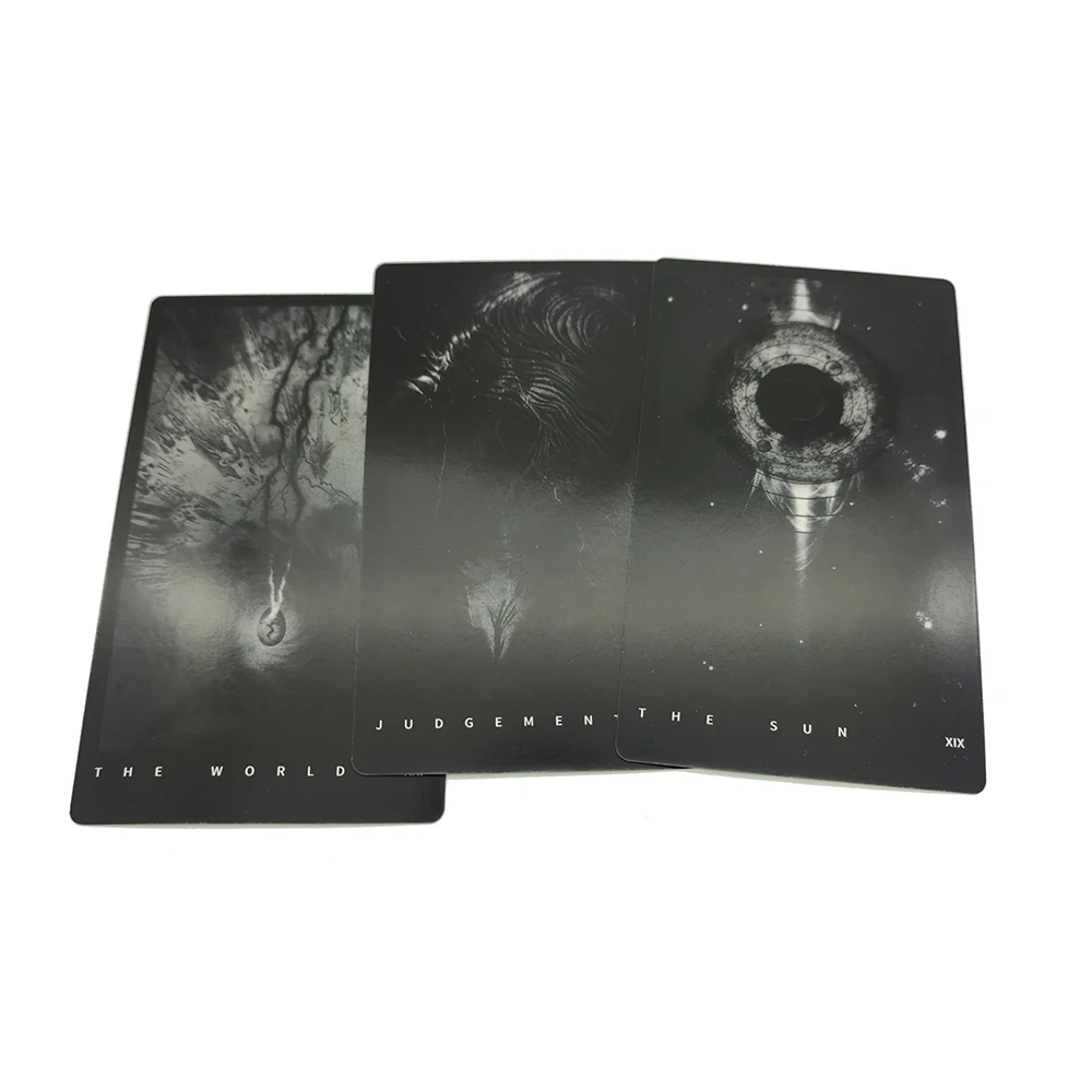 NEW 12x7CM The Black Divination Tarot Deck - Featuring Gothic Artwork and Intuitive Symbolism with Guide Book Divination