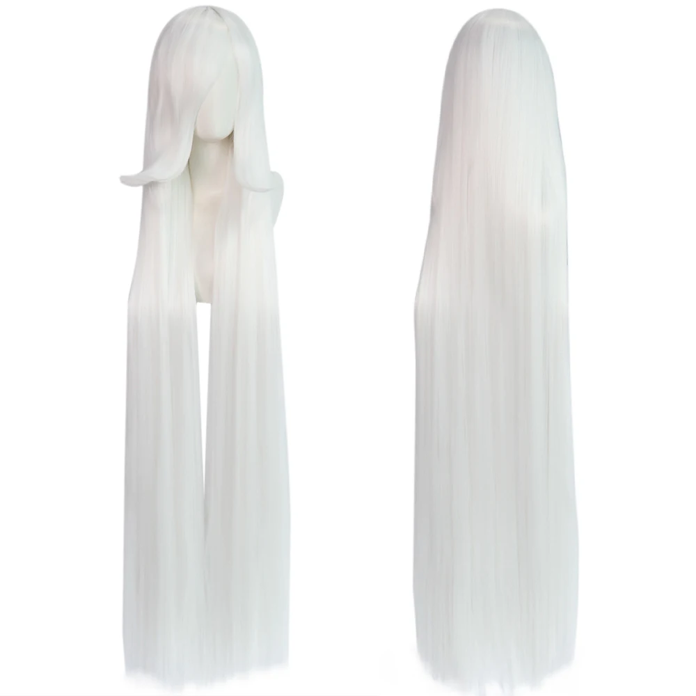 150cm Universal Anime Game Cosplay Synthetic Wigs with Bangs Long Straight Fluffy Women and Men Wig for Daily Party
