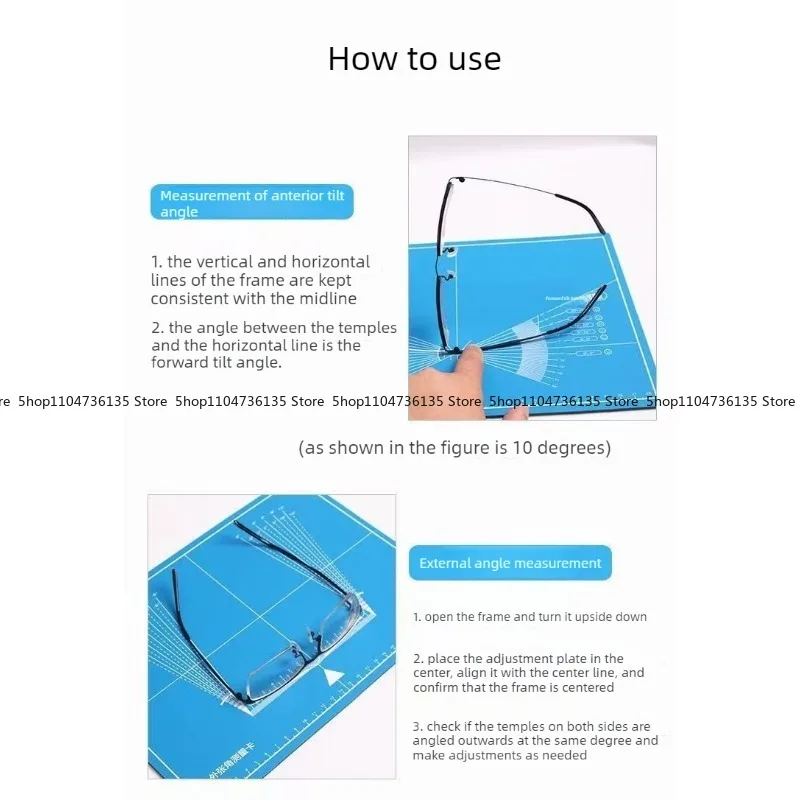 Glasses Frame Adjustment Plate, Frame Glasses Leg Maintenance Adjustment Plate, Accessories Pad for Optical Stores
