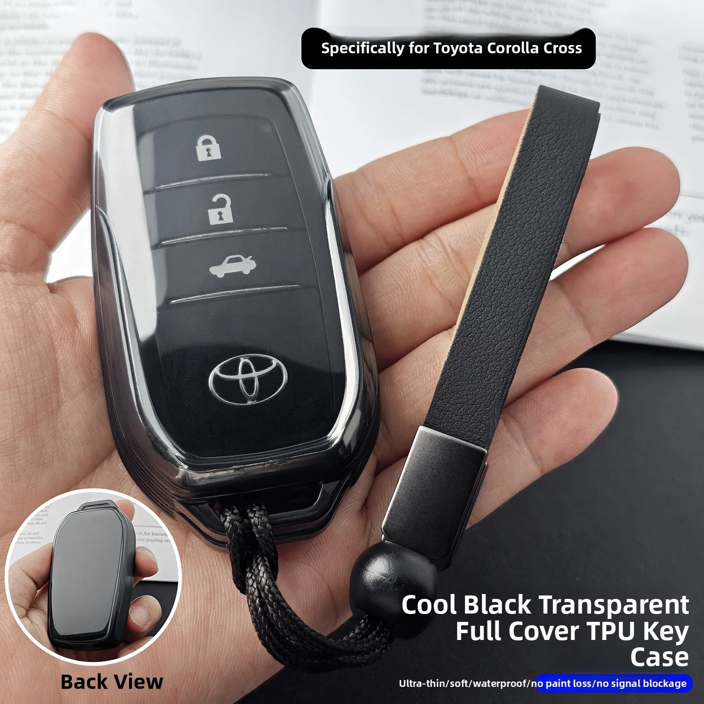 Transparent Car Key Cover for  Corolla Cross -2026 Models Automotive Accessories Protective  Snap-On Car Inter...