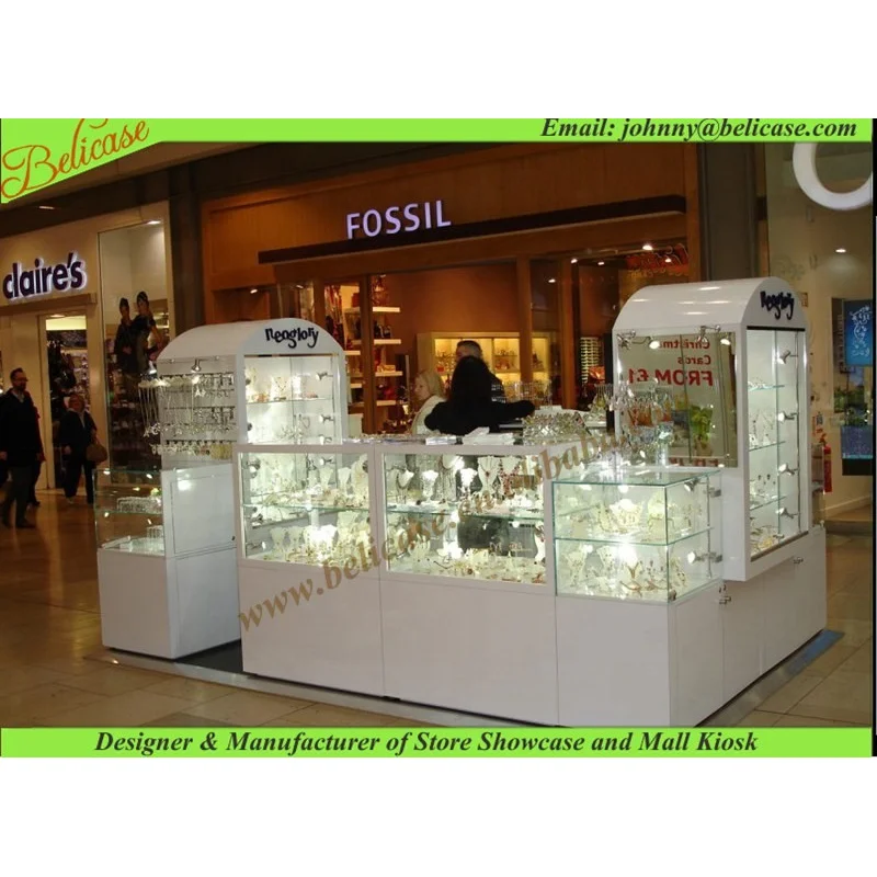 2025customized.Jewelry display vitrine and mall kiosk