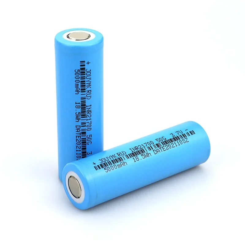 100% Original 21700 Battery 3.7V  21700 5000mAh High Rate Discharge Cell 50GRechargeable Lithium Batteries