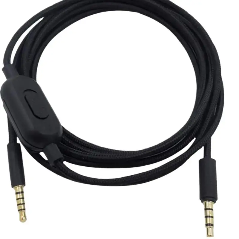 1Pcs Extension Cord Wire 2 Meters  Replacement Cable For G233 G433 GPROX Gaming Headset With Mute Volume Control Clip