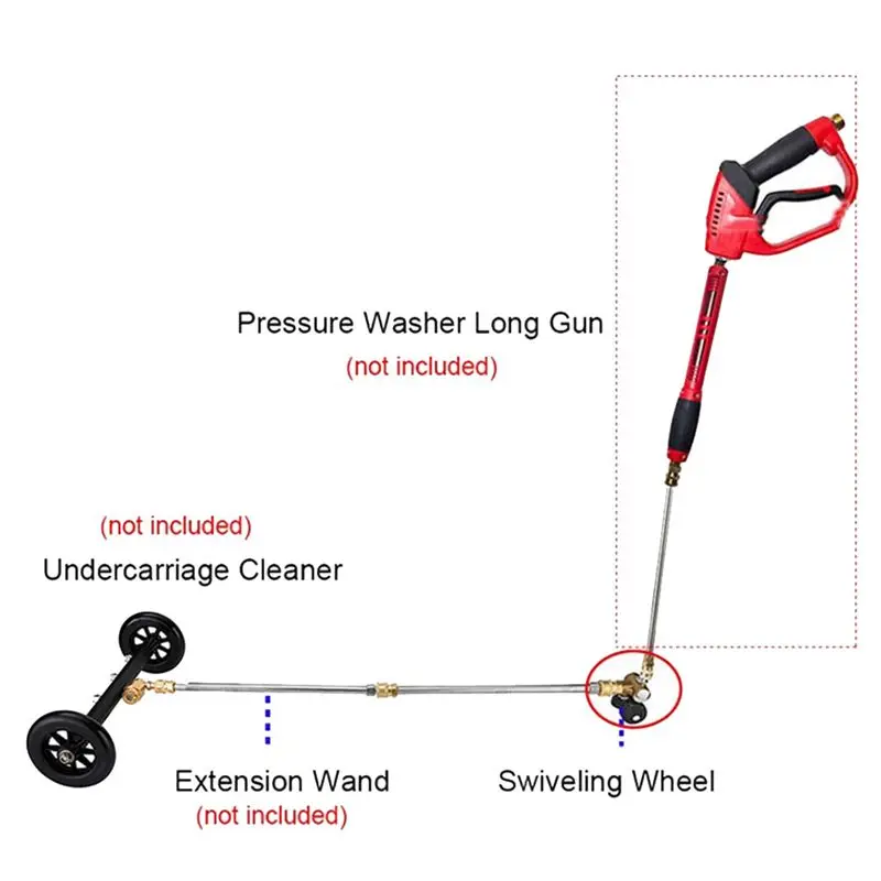 A78I Chassis Cleaning Swivel Wheel for Pressure Washer Swivel Wheel Adapter for- Snow Foam Water Jet High Pressure