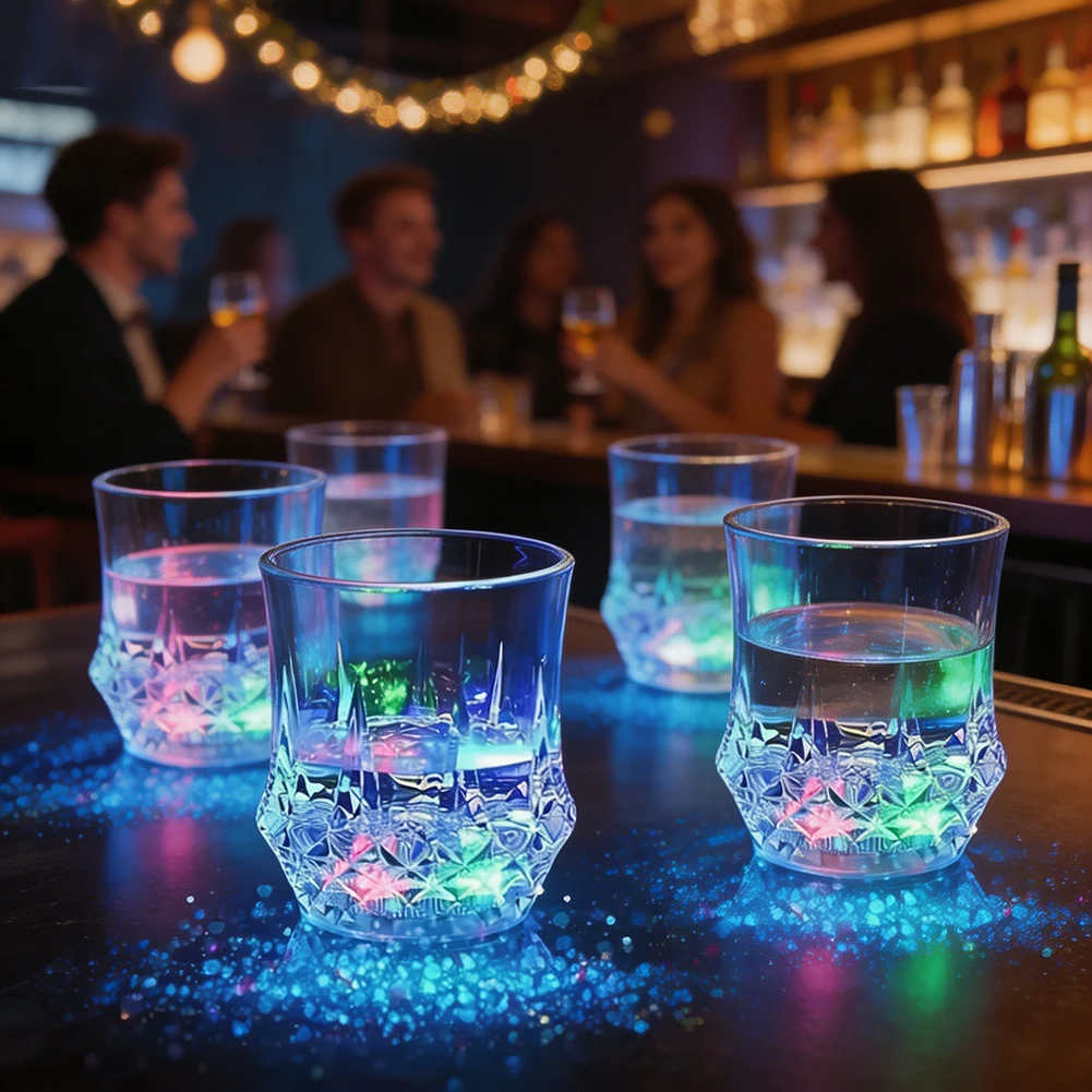 New Colorful Glowing Cup Pour Water And It Lights Up Inductive Pineapple Cup KTV Bar Color Changing Beer Cup 200ml view 3