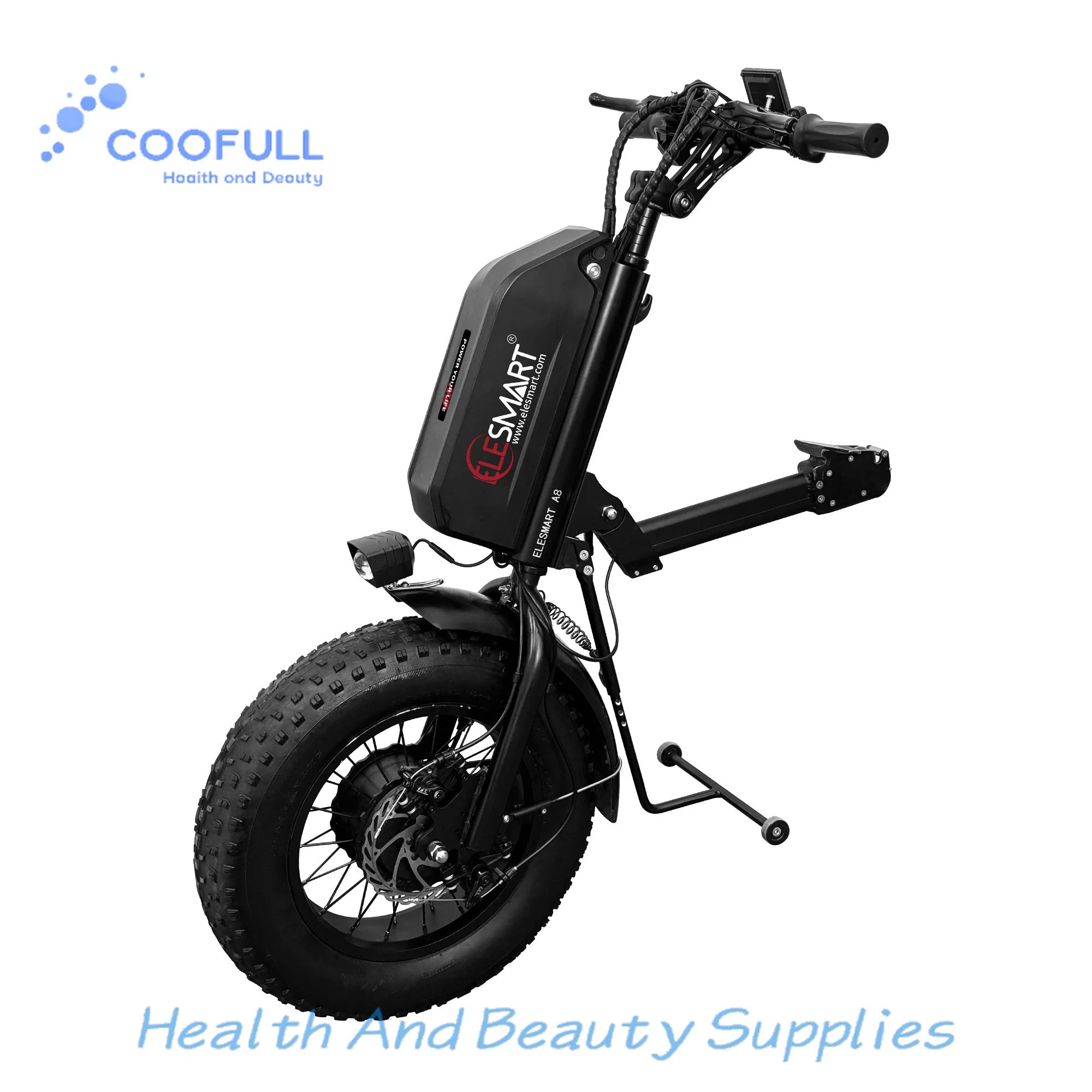 Coofull Home Use 16 Inches A8 Wheelchair Attachment Electric Traction Head for Disabled