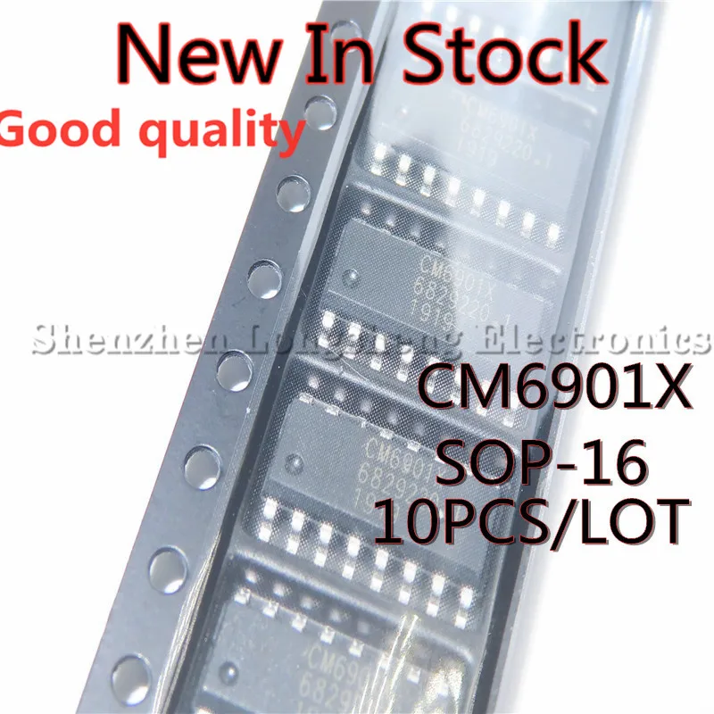 10PCS/LOT CM6901X CM6901XISTR CM6901 SMD SOP-16 synchronous rectifier chip New In Stock