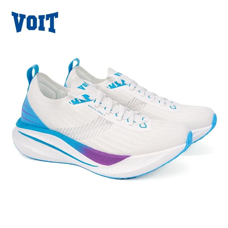 VOIT Qiang yue Running Shoes Nylon Carbon Plate Technology sneaker Running Anti-slip Ultralight breathable Shock-absorbing Shoes