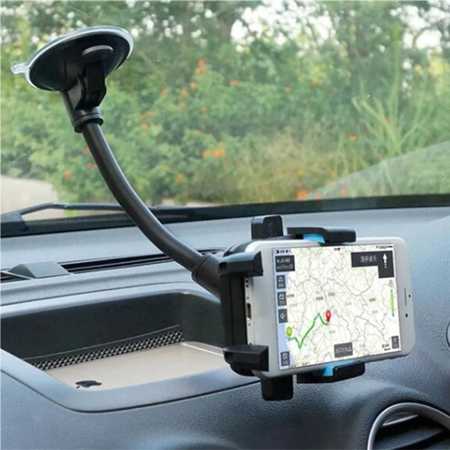 

New Car Phone Holder Bracket Mount Cup Holder Universal Car Mount Mobile Suction Windshield Phone Locking Car-Accessories
